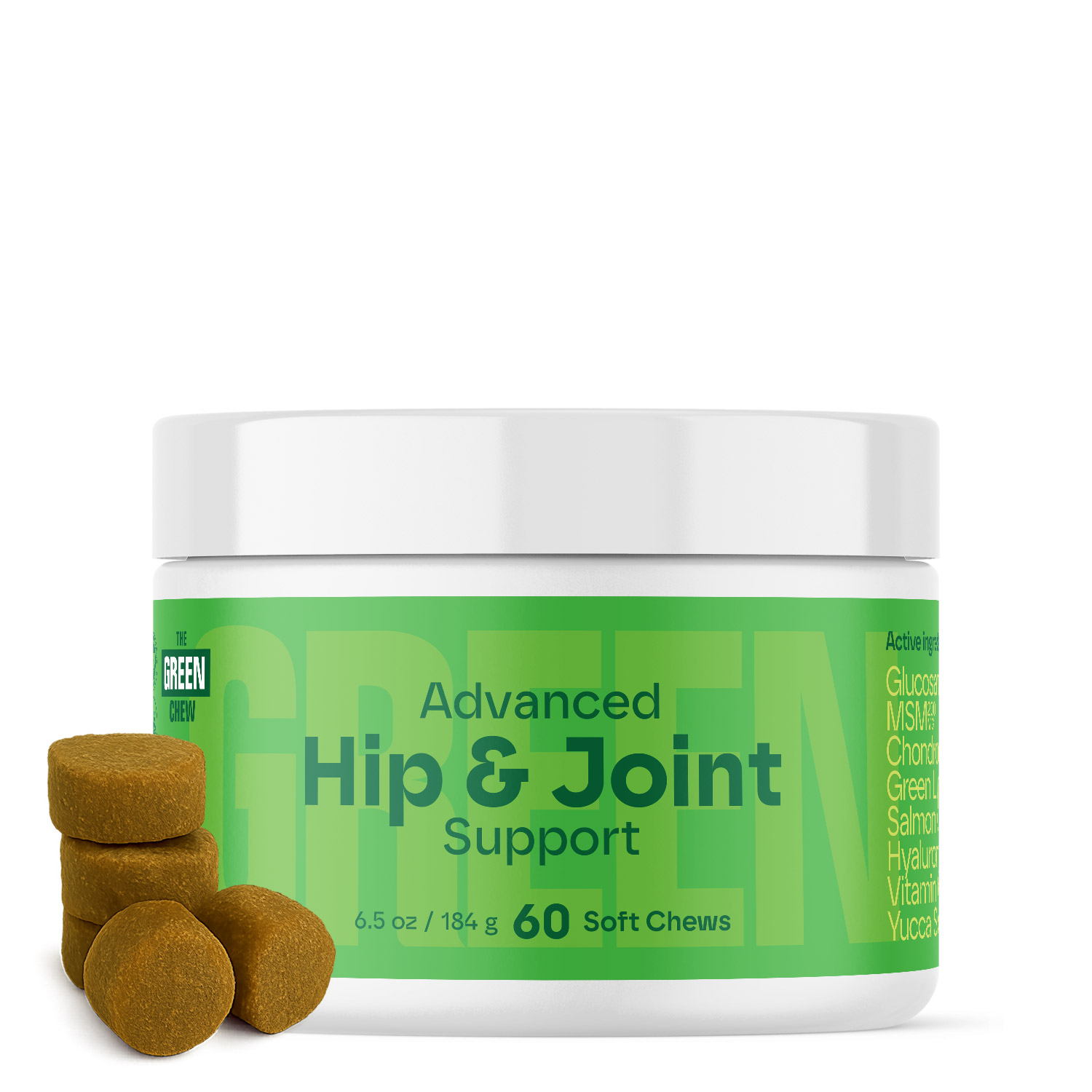 Green Chew Hip & Joint Support for Small and Medium Dogs
